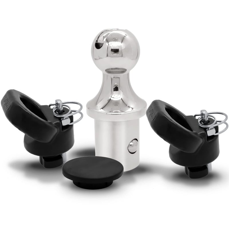60618 Puck System Gooseneck Hitch Ball Kit Compatible with 20132025 Dodge RAM 2500 3500 2516 Inch Gooseneck Ball for Truck Bed with 2 Gooseneck Safety Chain Anchors 30000 lbs GTW 7500 lbs VTW