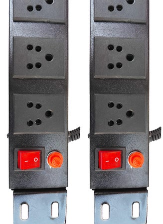 KN GROUP INDIA - Spike Guard Round, Extension Cord With Switch, Commercial and Household Purpose, Fuse Protector 6 Socket in 1 Switch Best Extension Board with Power Cord -1.25 mtr - Black (Pack of 2) - pzsku/Z12F83B8C2BF04EE53D89Z/45/1743255305/29c5adc9-4b8f-4294-a2f6-cf84901b9166
