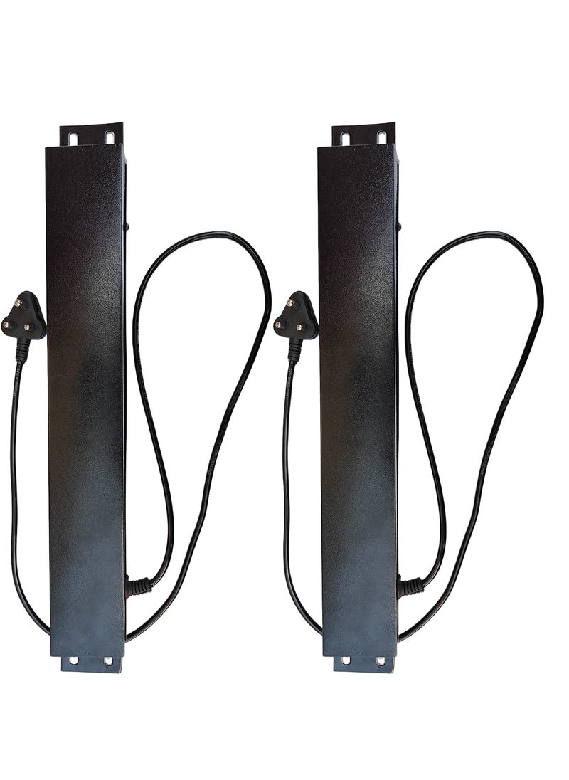 Generic KN GROUP INDIA - Spike Guard Round, Extension Cord With Switch, Commercial and Household Purpose, Fuse Protector 6 Socket in 1 Switch Best Extension Board with Power Cord -1.25 mtr - Black (Pack of 2)  - Image 4