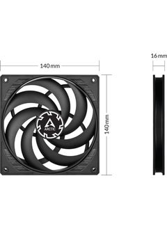 Arctic Ar ACFAN00268A P14 Slim Pwm Pst 140MM Black Case Fan  - Image 2