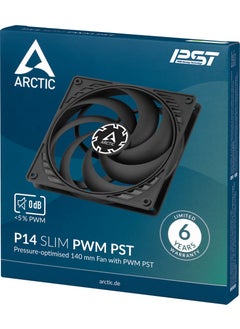 Arctic Ar ACFAN00268A P14 Slim Pwm Pst 140MM Black Case Fan  - Image 4