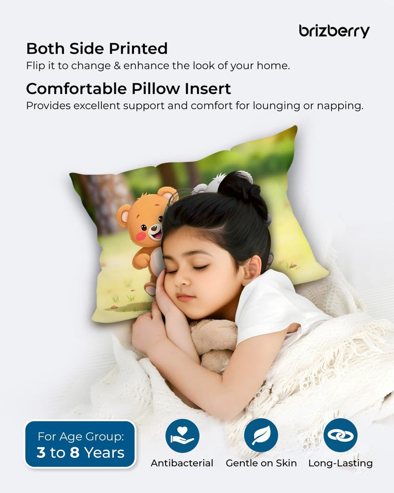 Brizberry ® Kids Pillow Cushion with Super Soft Fabric | Animal & Cartoon Prints | 12x18 inches (Design 24) - Image 4