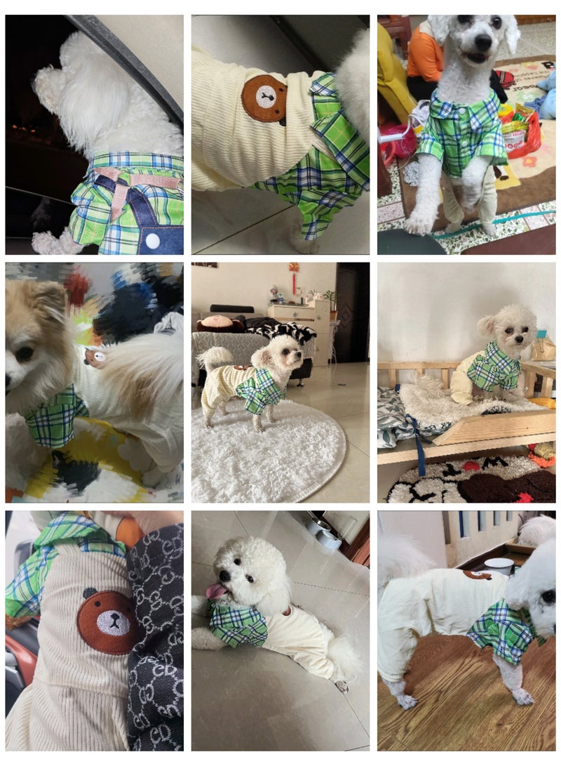 A.M Corduroy Spring Summer Four legged Pet Clothes Dog and Cat Shirts - Image 4