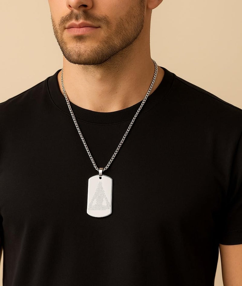 ADHVIK مجموعة من سوار هانومان ذو 5 وجوه من الفولاذ المقاوم للصدأ وقلادة روحية على شكل جادا هانومان (فضي، عبوة من 2) - Image 4