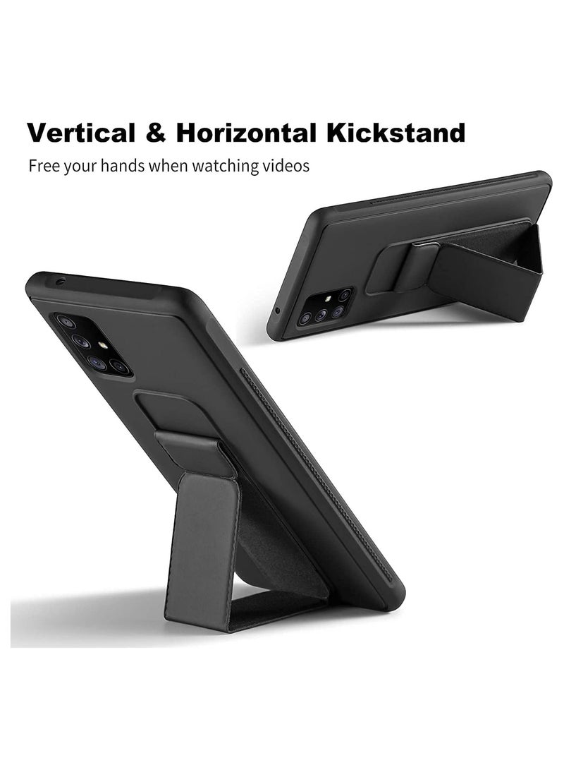 جراب وحامل مغناطيسي لهاتف Galaxy A71 4G وحزام يد وحامل وغطاء حزام إصبع لهاتف Samsung A71 باللون الأخضر - Image 4