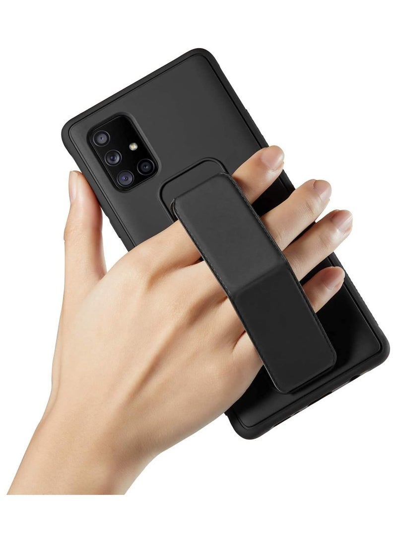 جراب وحامل مغناطيسي لهاتف Galaxy A71 4G وحزام يد وحامل وغطاء حزام إصبع لهاتف Samsung A71 باللون الأخضر - Image 5