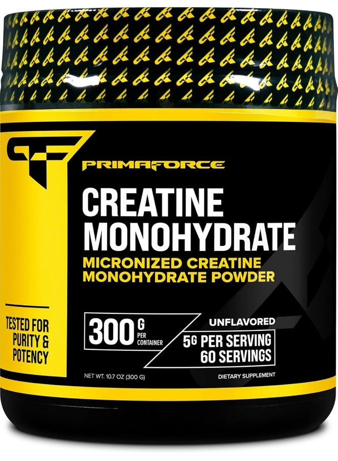 Primaforce Creatine Monohydrate Powder, 300 Grams - Micronized, Gluten Free, Non-GMO - Image 1