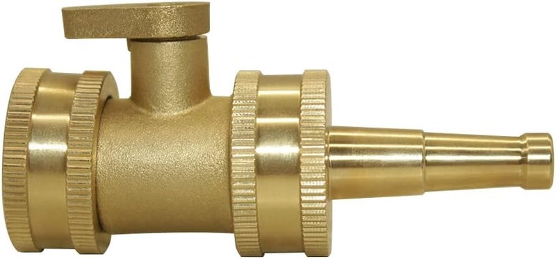 Hooshing Heavy Duty Brass Jet Nozzle High Pressure Jet Sweeper Sprayer Nozzle with Garden Hose Shut Off Valve 3/4" GHT Connector - Image 2