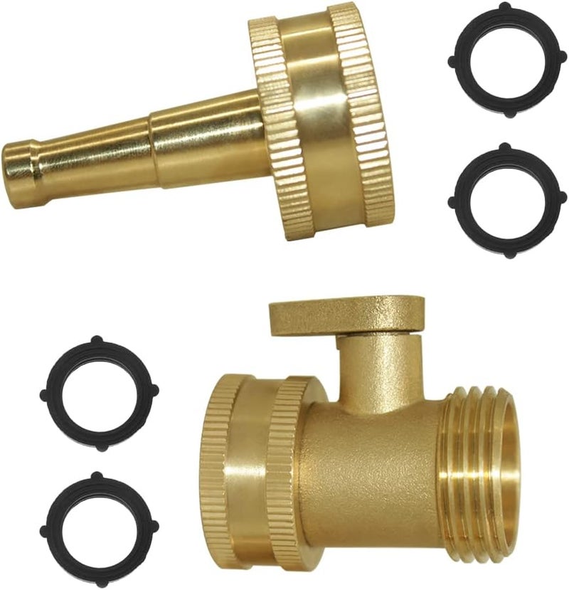 Hooshing Heavy Duty Brass Jet Nozzle High Pressure Jet Sweeper Sprayer Nozzle with Garden Hose Shut Off Valve 3/4" GHT Connector - Image 5