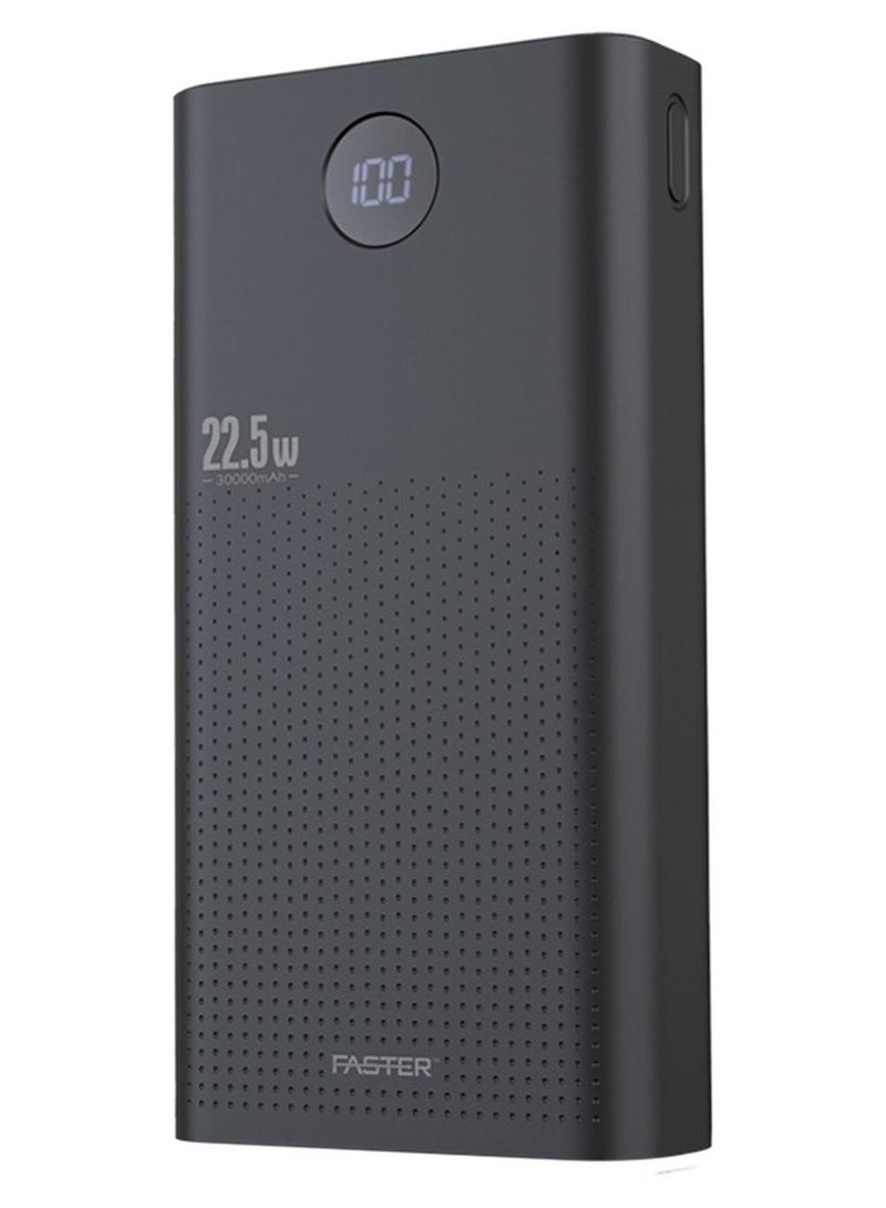 Faster 30000 mAh Power Bank - 22.5W Fast Charging Portable Charger - Laptop Mobile Charger Portable with 2 USB A Ports & 1 USB C Port - Battery Pack For Laptop MacBook Dell iPhone Samsung - Compact Design with Digital Display - Image 1