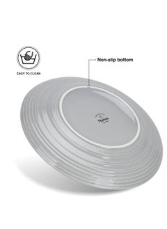 Fissman 2-Piece Dinner Plate 26cm, Porcelain Round Plates Firmina Series, Elegant Golden Rim Dinnerware Set, with Smooth Glossy-Finish Plates  - Image 2