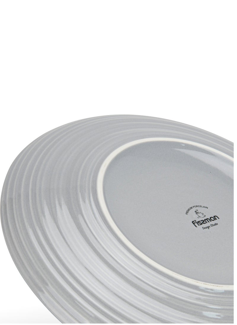 Fissman - 2-Piece Dinner Plate 26cm, Porcelain Round Plates Firmina Series, Elegant Golden Rim Dinnerware Set, with Smooth Glossy-Finish Plates - Image 1