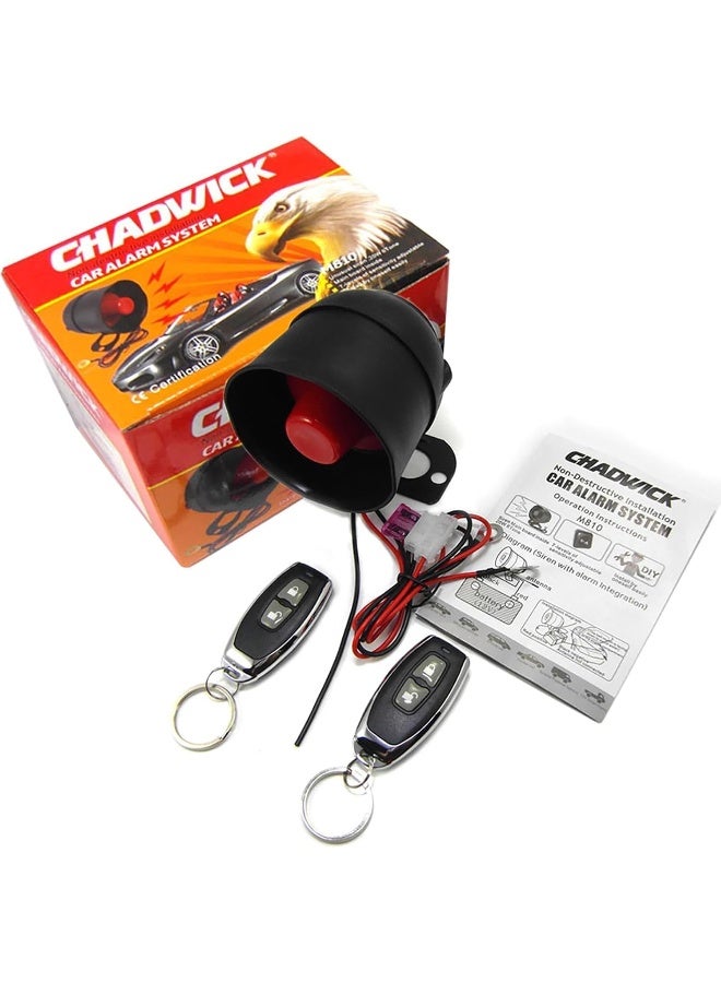 CHADWICK Car Horn Siren Alarm, Universal Car Alarm Security Protection System with 2 Remote Controls, 7-Level Sensitivity, 12v, Anti-Theft Device, No Thread Trimming, Non-Destructive Installation - Image 1
