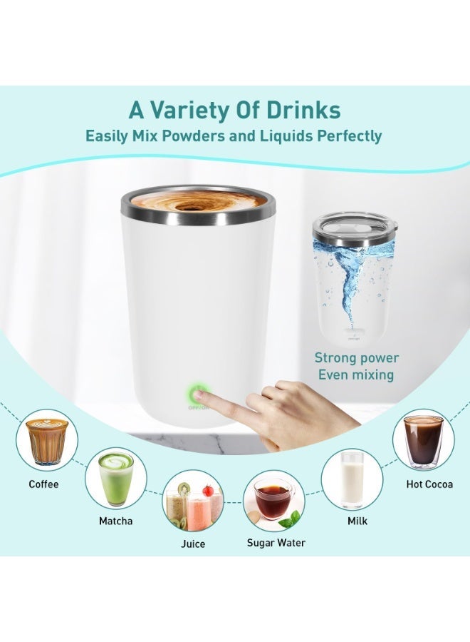 BESTPEAK USB Rechargeable Electric Mixing Cup, 304 Stainless Steel Automatic Stirring Mug for Coffee Milk Powder Beverage, Portable Mixer Cup for Office Travel Camping - Image 5