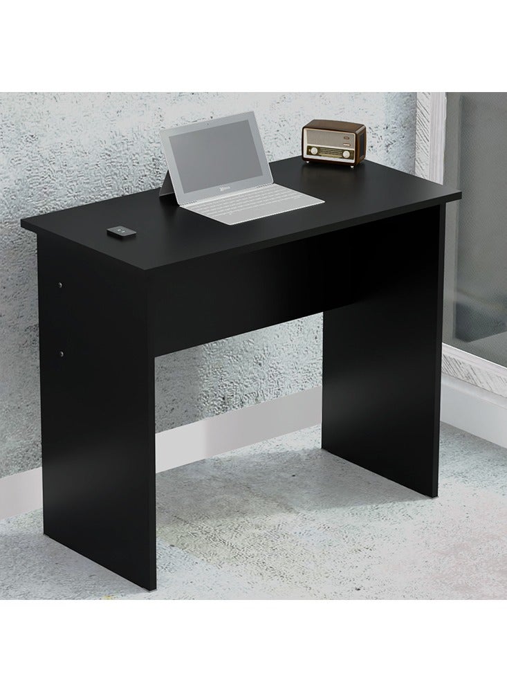 Mahmayi Mahmayi Modern Study Table with BS02 Desktop Socket with USB A/C Port, Modern Executive Desk for Adults, Home Offices, Schools, Laptop, Computer Workstation Table- Black - Image 4