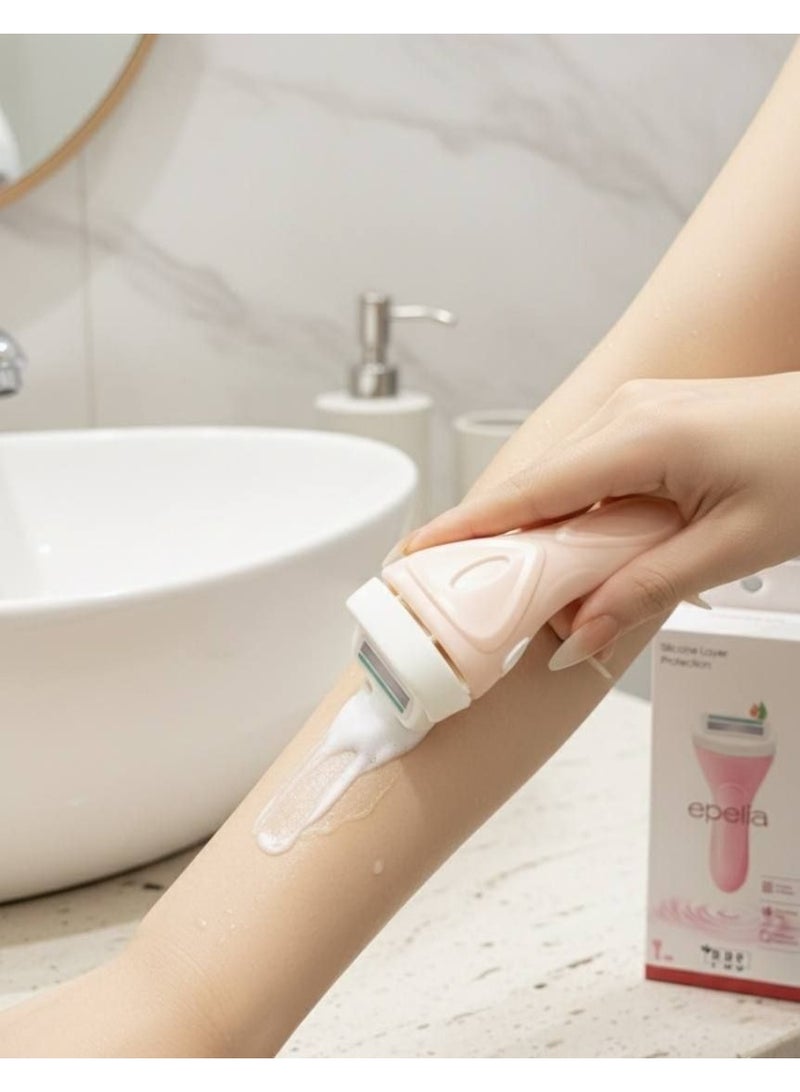 ماكينة حلاقة نسائية Epelia eBlade 6 بشفرات دقيقة وشريط ترطيب بالصبار - Image 3