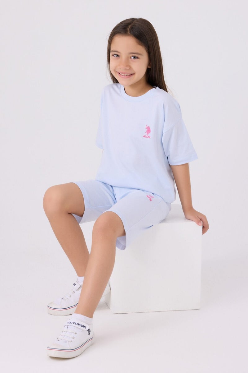 U.S. Polo Assn. Girls Light Lilac Bermuda Set  - Image 3