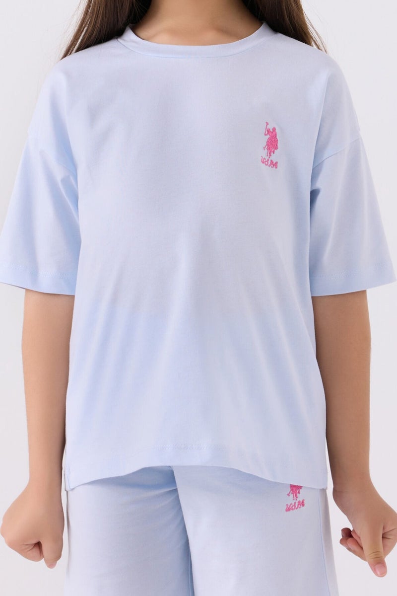 U.S. Polo Assn. Girls Light Lilac Bermuda Set  - Image 4