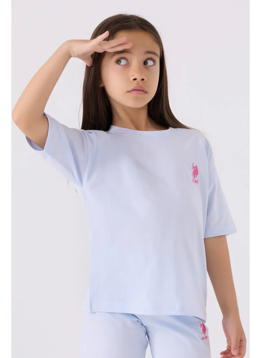 U.S. Polo Assn. Girls Light Lilac Bermuda Set