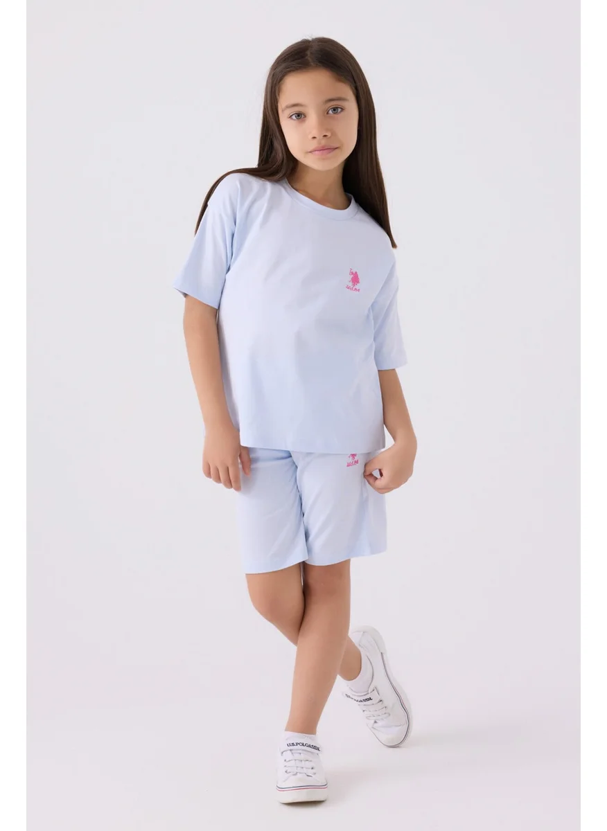 U.S. Polo Assn. Girls Light Lilac Bermuda Set