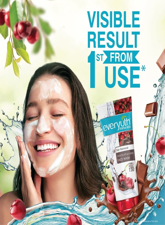 Everyuth Naturals Choco Cherry Face Wash, 150 g | Deep Cleansing Foam for Clear & Radiant Skin | Chocolate & Cherry Extracts | Daily Use Skincare - Image 2