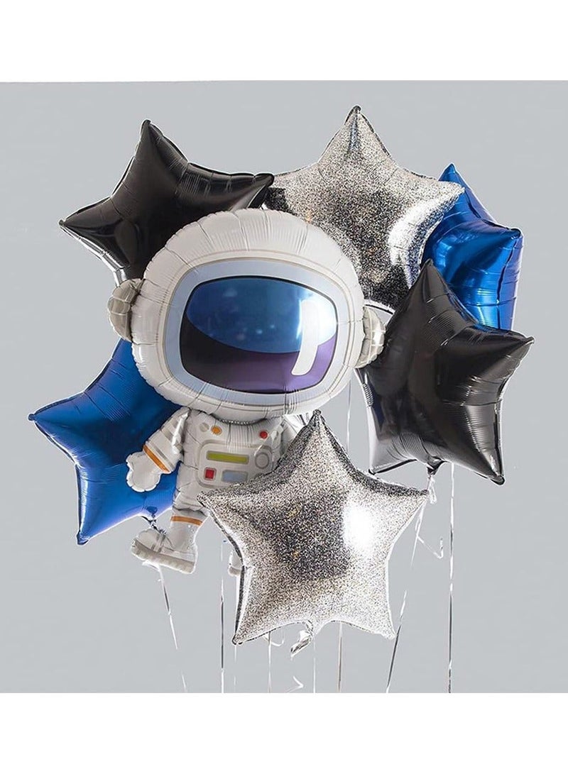 4Pcs C ute Large Size Outer Space Cartoon Balloons Astronaut Balloons Rocket Balloons for Planet Themed Party Supplies Shower Birthday Party - Image 5