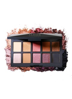 Haus Laboratories By Lady Gaga: Glam Room Palette No. 1: Fame ; 10 Shade Eyeshadow Palette Blendable & Buildable Eye Makeup With Pigmented Matte Metallic Shimmer And Sparkle Finishes  - Image 1