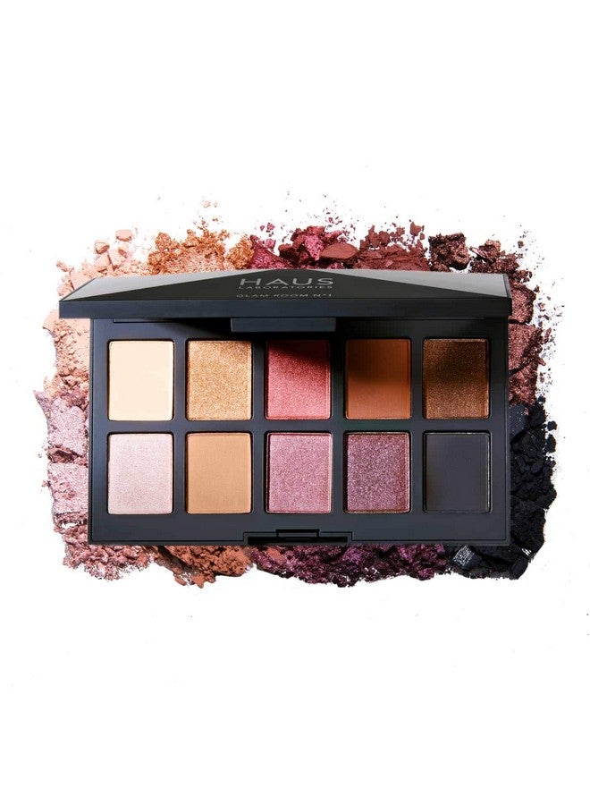 Haus Laboratories By Lady Gaga: Glam Room Palette No. 1: Fame ; 10 Shade Eyeshadow Palette Blendable & Buildable Eye Makeup With Pigmented Matte Metallic Shimmer And Sparkle Finishes - Image 1