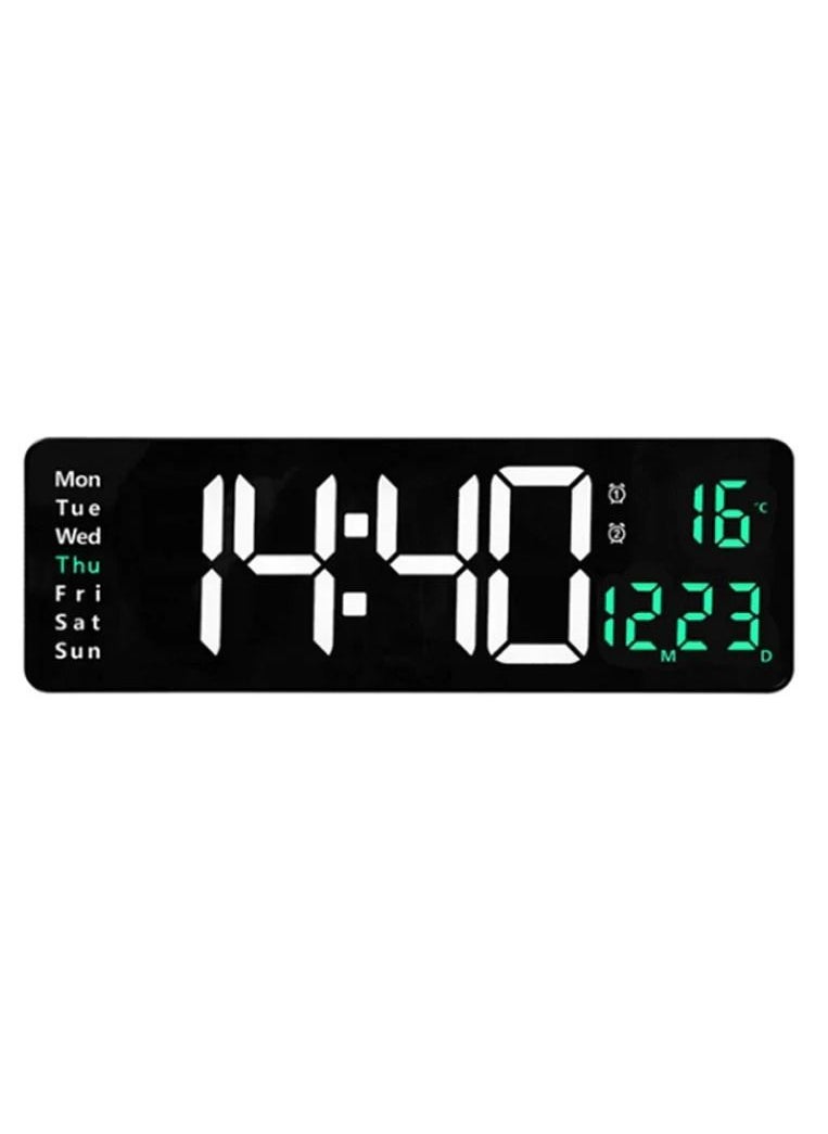 TIME - Digital Wall Clock Electronic LED Screen Colourful Time Clock With Remote - Image 1