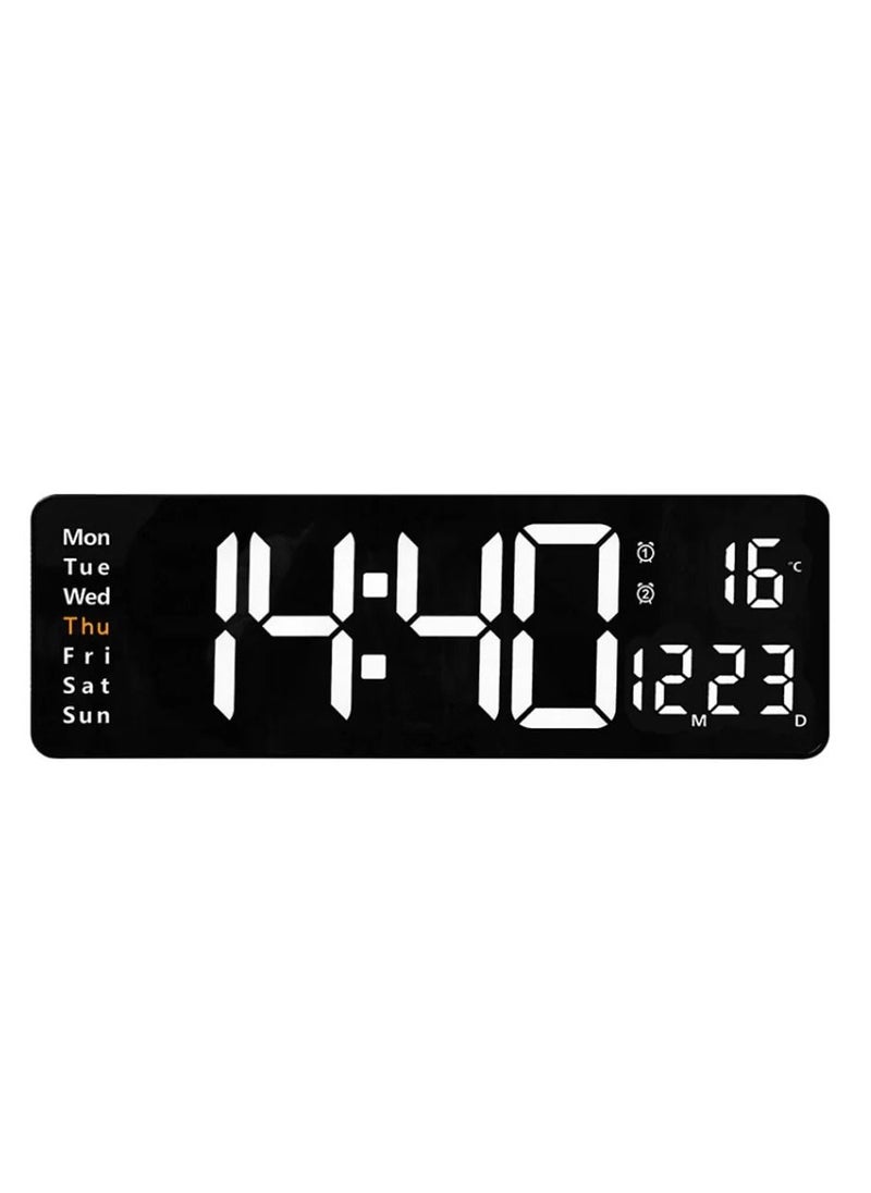 TIME - Digital Wall Clock Electronic LED Screen Colourful Time Clock With Remote - Image 1