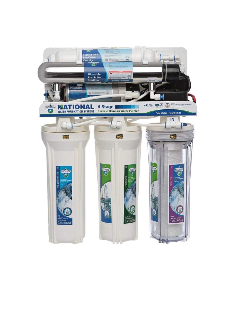 NATIONAL GREEN National Green 75 GPD, 6 Stage RO system with UV NE-RO6-75QF-SV-MV-UV  - Image 3