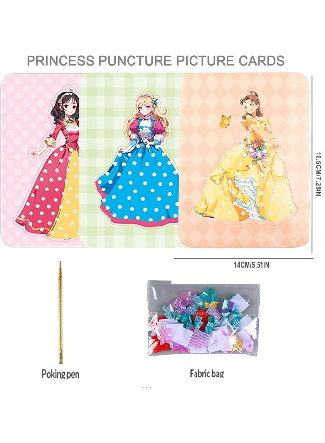 سيلي مي مجموعة أدوات ثقب الثقب المصنوعة يدويًا من 5 قطع - طقم قماش فستان الدمية - فن ثقب الثقب الإبداعي - لغز الرسم بالثقب - نشاط هدية عيد ميلاد للبنات اصنعها بنفسك للفتيات من سن 2 إلى 5 سنوات - Image 5