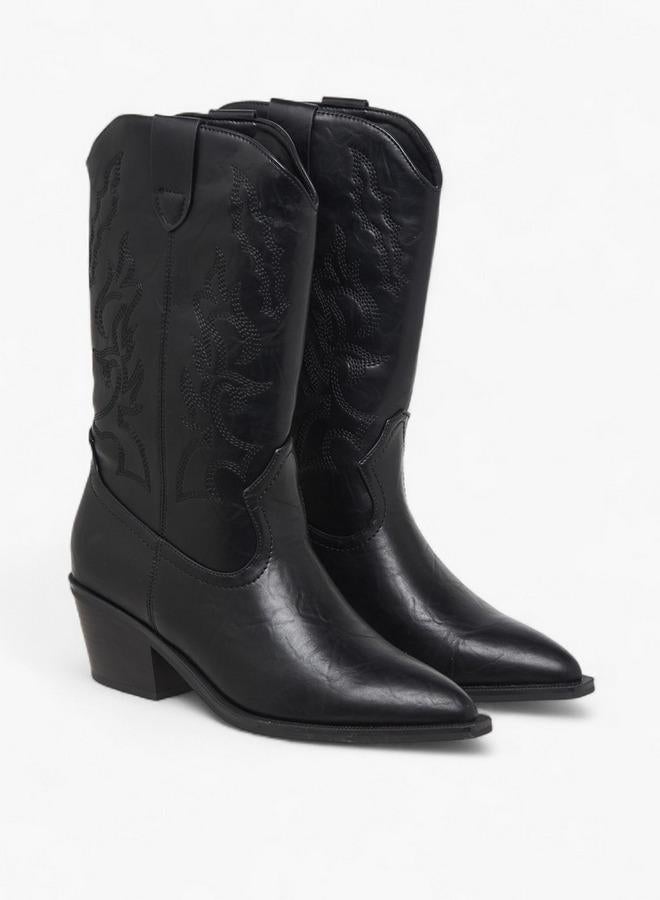 Flora Bella By Shoexpress Women Embroidered High Shaft Boots - Image 2