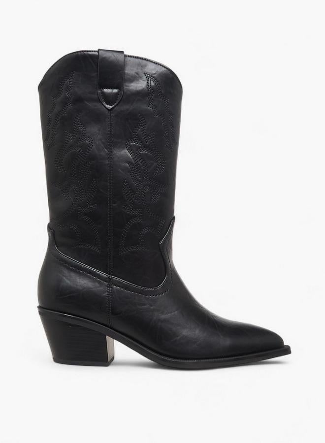 Flora Bella By Shoexpress Women Embroidered High Shaft Boots - Image 1