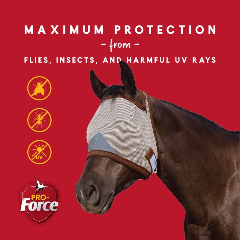 Manna Pro Pro-Force Equine Fly Mask - Horse Fly Mask with UV Protection - Adjustable Fit for Comfort - Without Ears - Image 3