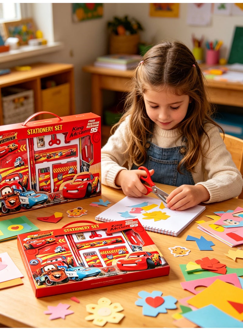 ديزني 16-piece student stationery set, school supplies gift box set, suitable for primary school students, including pencils, erasers, pencil sharpeners-pencil cases-colored crayons-notebooks, etc. Birthday gift for back-to-school season - Image 3