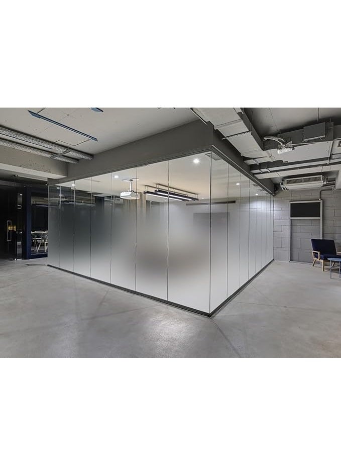 غشاء نوافذ زجاج مزخرف ومحفور للخصوصية للحماية من الشمس بتقنية الكهرباء الساكنة، سهل التركيب بالماء بمقاس 2 متر × 45 سم قابل للإزالة للمكاتب والحمامات والمطابخ وغرف النوم والأبواب الزجاج (شكل 1) - Image 5