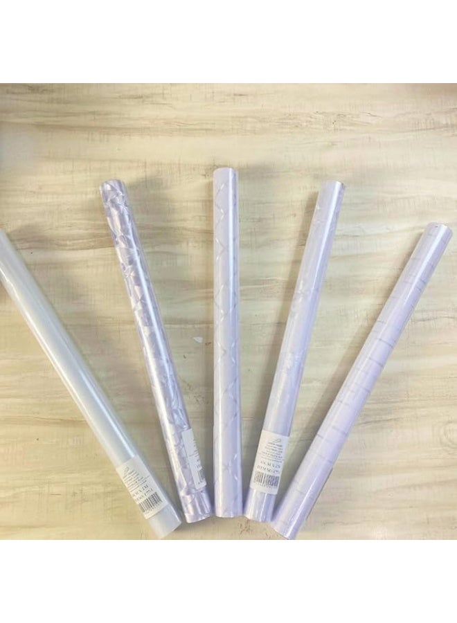 غشاء نوافذ زجاج مزخرف ومحفور للخصوصية للحماية من الشمس بتقنية الكهرباء الساكنة، سهل التركيب بالماء بمقاس 2 متر × 45 سم قابل للإزالة للمكاتب والحمامات والمطابخ وغرف النوم والأبواب الزجاج (شكل 1) - Image 2