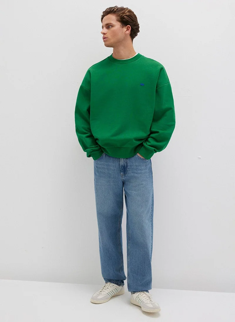 Mavi Crew Neck Green Sweatshirt