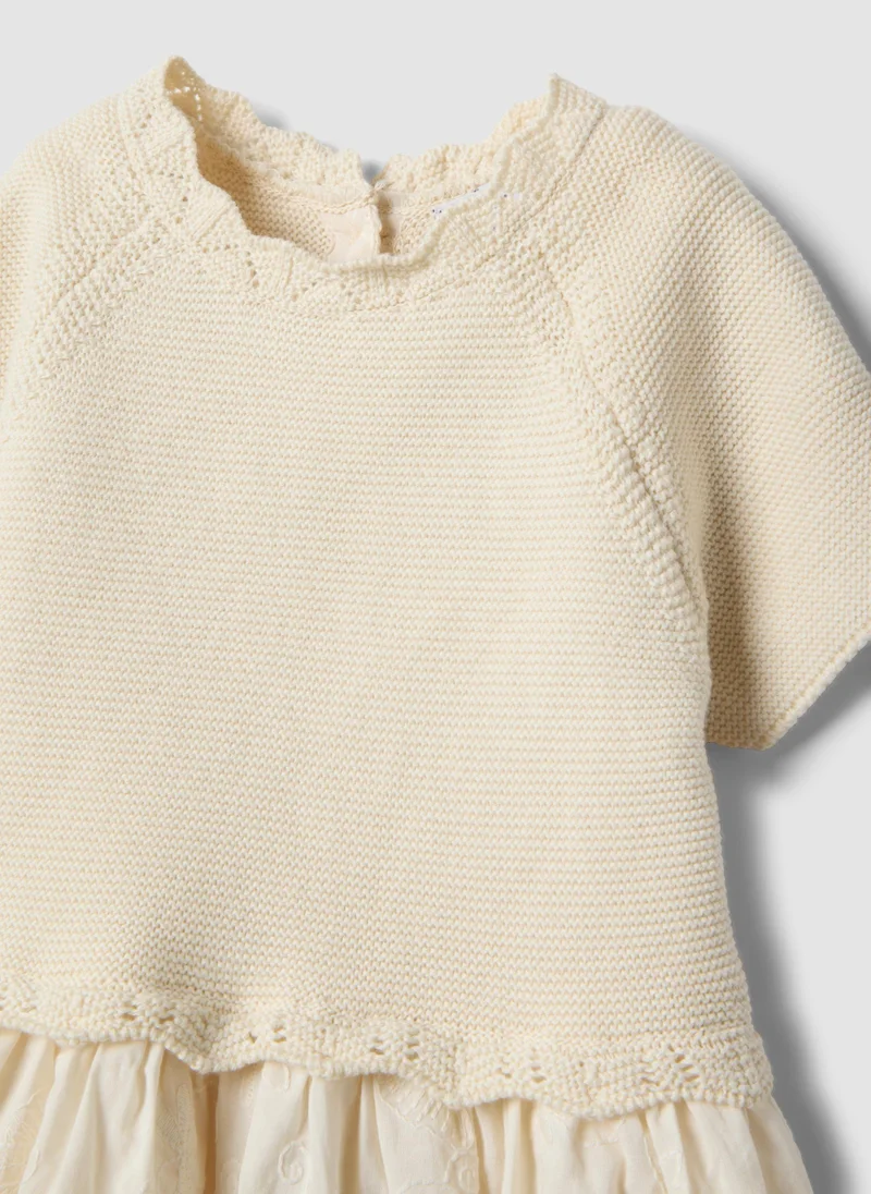 Ovs  OVS Beige Dress In Pure Cotton With Buttons for Women | Best Price UAE
