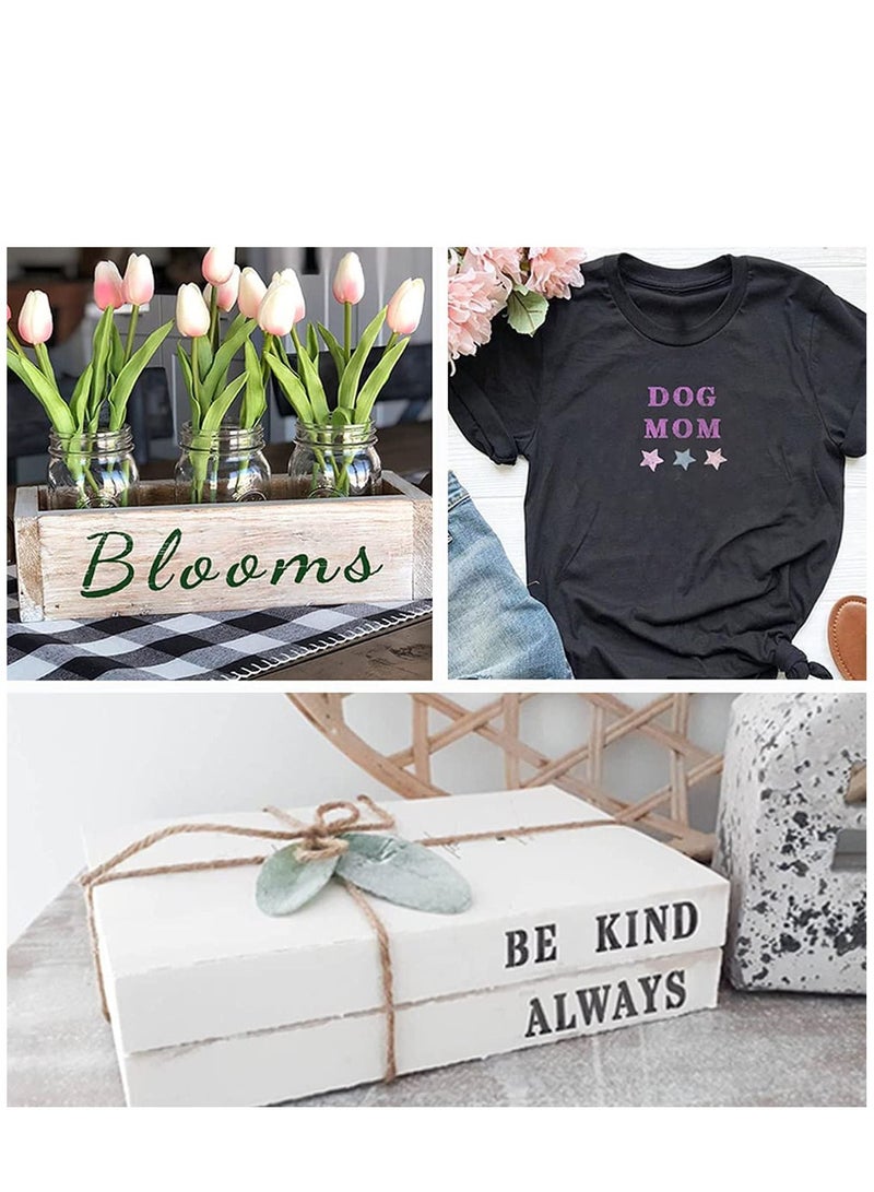 KASTWAVE Letter Stencils for Painting on Wood - Alphabet Stencils for Painting & Drawing - Reusable Cursive Letter and Number Stencils for Signs & More - Plastic Paint Stencils for Art and DIY Crafts - Image 3