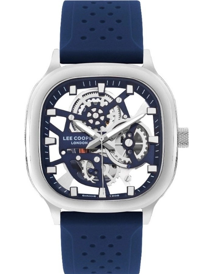لي كوبر ساعة يد رجالية بسوار سيليكون بعقارب . - * مم - Image 1