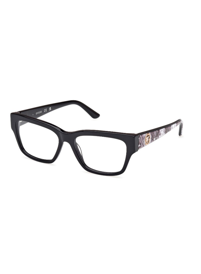 GUESS Women's Rectangular Shape Eyeglass Frames - GU5012600153 - Lens Size: 53 Mm - Shiny Black - Image 1