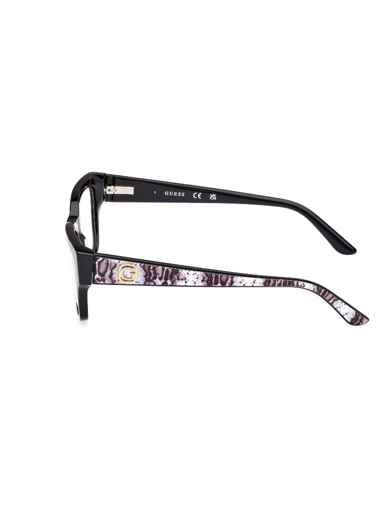 GUESS Women's Rectangular Shape Eyeglass Frames - GU5012600153 - Lens Size: 53 Mm - Shiny Black - Image 2