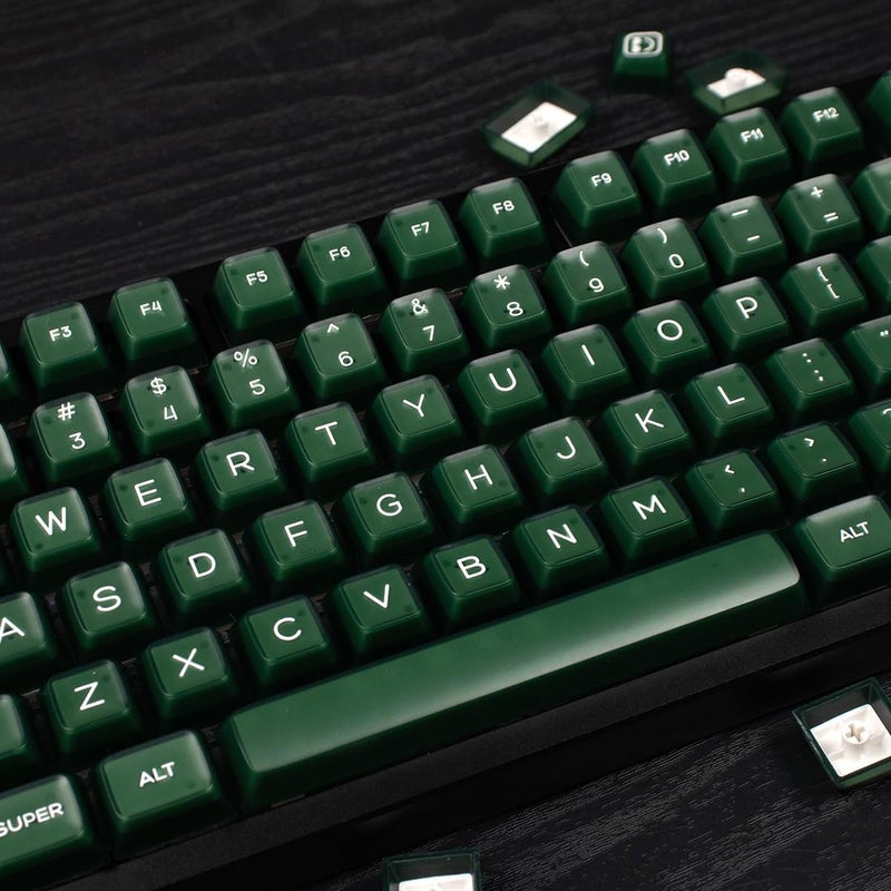 Sumgsn 142 Keys SA Profile PBT Doubleshot Keycaps Green Translucent Keycap Set Fit for 61/64/87/104/108 Cherry Mx Switches ISO ANSI Mechanical Keyboard - Image 2