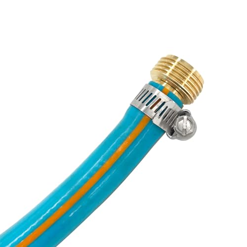 Gardeningwill 3Sets Brass 5/8" Garden Heavy Duty Hose Mender Repair End Replacement Male Female Connector with Stainless Clamp - Image 3