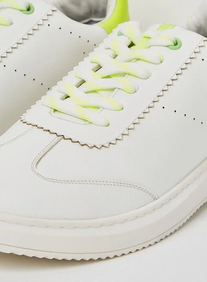 Styli Contrast Tab Lace Up Casual Shoes