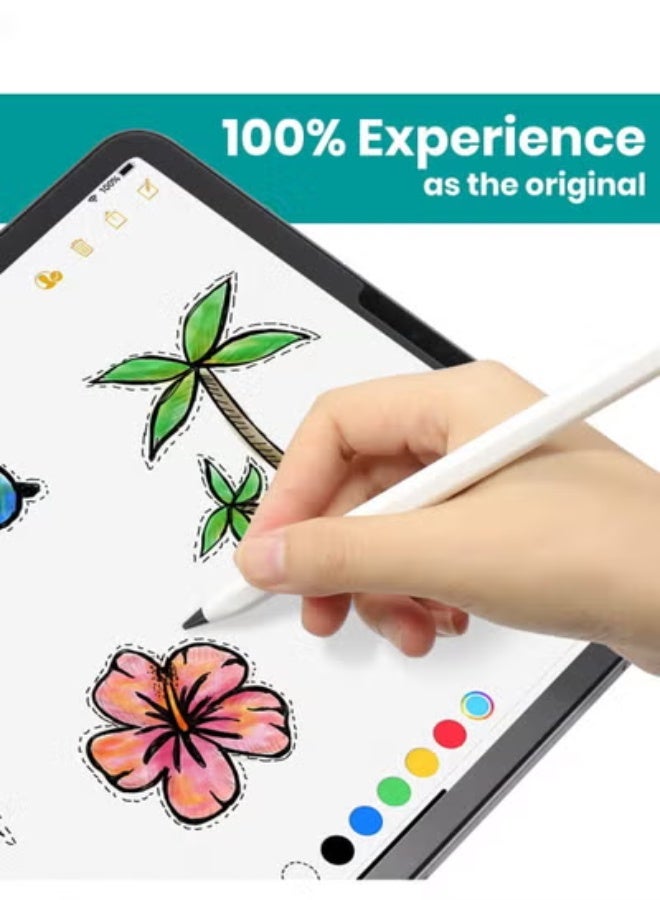 سيوو 4 قطع رؤوس بديلة لقلم Apple Pencil 1st 2nd 3rd USB-C Pro، لأقلام Apple Pencil، رؤوس أقلام ناعمة مزدوجة 2B، رأس قلم تلوين، رأس قلم ستايلس بديل، لقلم Apple Pencil الجيل الأول والثاني لأجهزة iPad، أبيض - Image 5