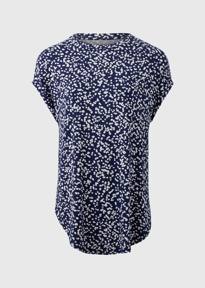 Matalan Navy Patterned Longline T-Shirt