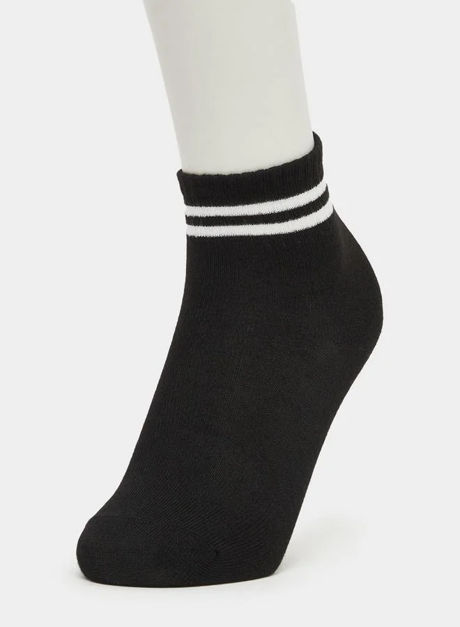 ستايلي Styli Set of 3 - Striped Crew Socks